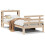 VidaXL vidaXL Bed Frame with Headboard Bed Base Bedstead 90x200 cm Solid Wood Pine 1