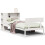 VidaXL vidaXL Bookcase Bed without Mattress Bed White Small Single Solid Wood Pine 1