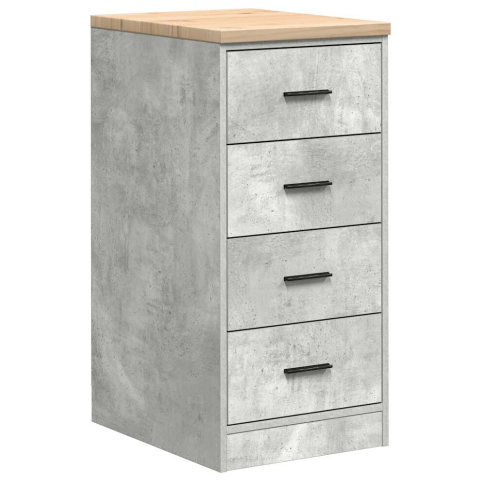 Vidaxl (Concrete 40 X 51 X 85 Cm) Garage Storage Cabinet Smoked Oak 30X51x85 Cm Solid Wood Pine Cabinet Grey