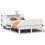 VidaXL vidaXL Bookcase Bed without Mattress Bed Base White 140x200cm Solid Wood Pine 1