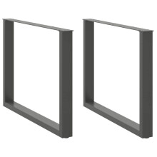 (anthracite, 100 x (72-73) cm/ 2 pcs) vidaXL Coffee Table Legs Desk Legs Furniture Legs Bar Stand DIY U-Shaped Steel