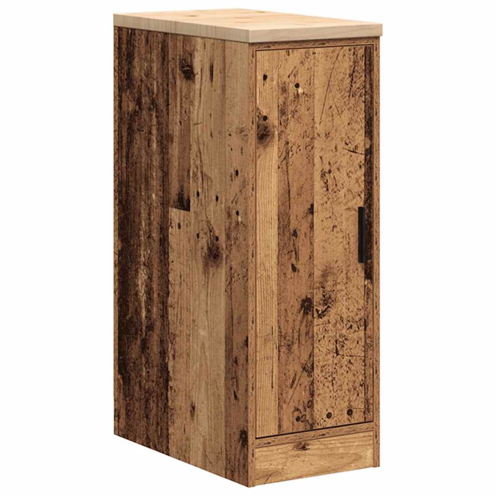 Vidaxl (Old Wood, 30 X 51 X 85 Cm) Garage Storage Cabinet Smoked Oak 30X51x85 Cm Solid Wood Pine Cabinet