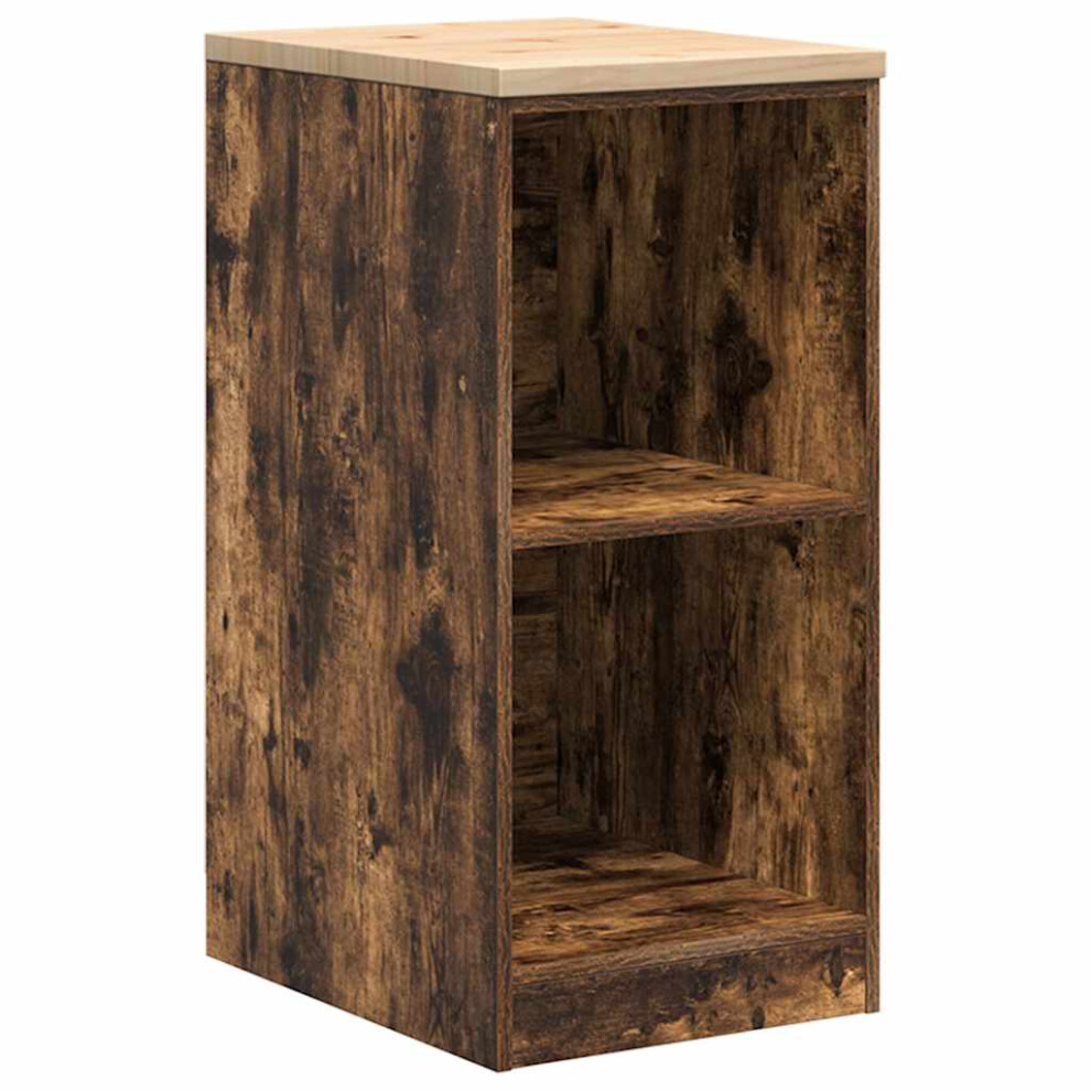 Vidaxl (Smoked Oak, 40 X 51 X 85 Cm) Garage Storage Cabinet Smoked Oak 30X51x85 Cm Solid Wood Pine Cabinet