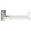 VidaXL vidaXL Bookcase Bed without Mattress Bed Base White 140x200cm Solid Wood Pine 5