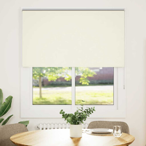 VidaXL vidaXL Roller Blind Blackout Off White 125x150cm Fabric Width 121.6cm Polyester 1