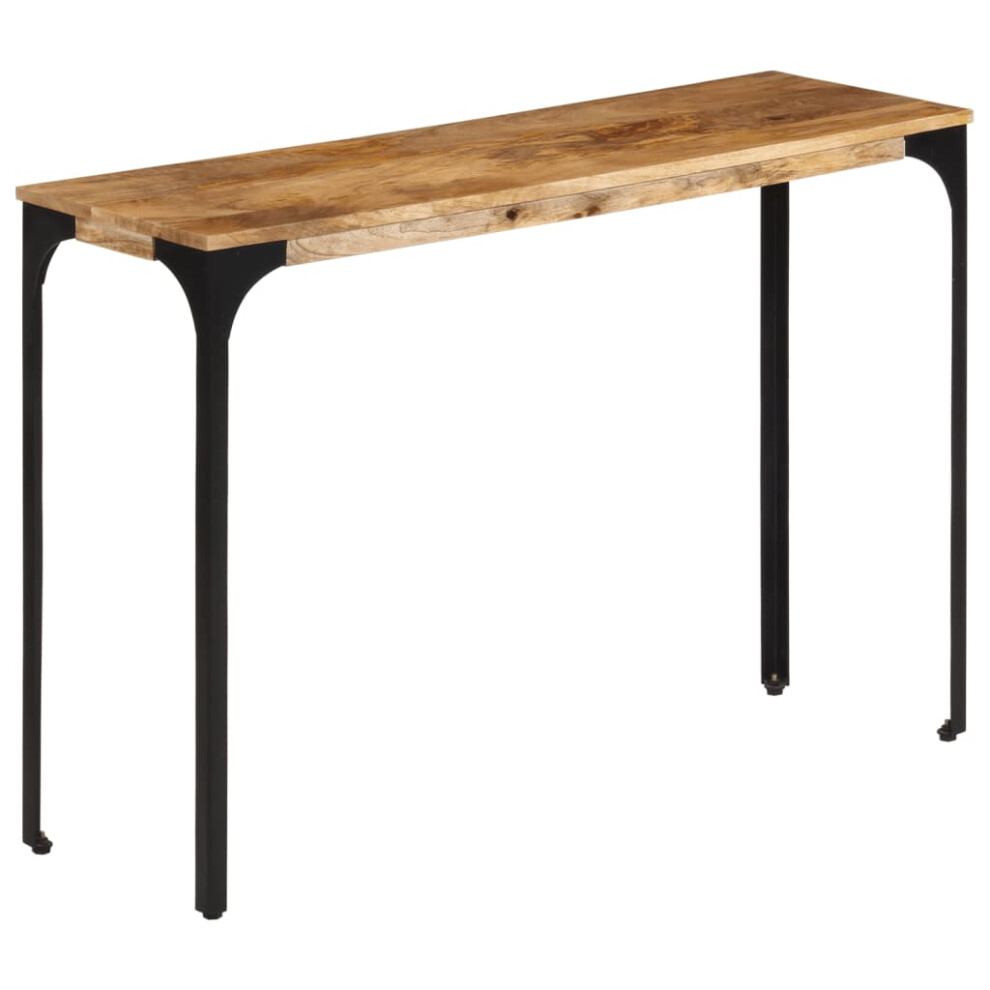 Vidaxl Console Table Hall Side Table End Table Solid Wood Mango And Iron Brown