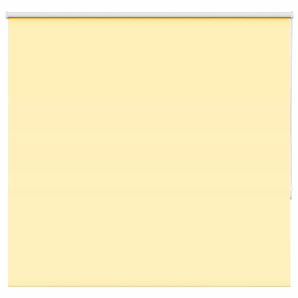 Vidaxl Roller Blind Blackout Yellow 145X150 Cm Fabric Width 141.6 Cm Polyester