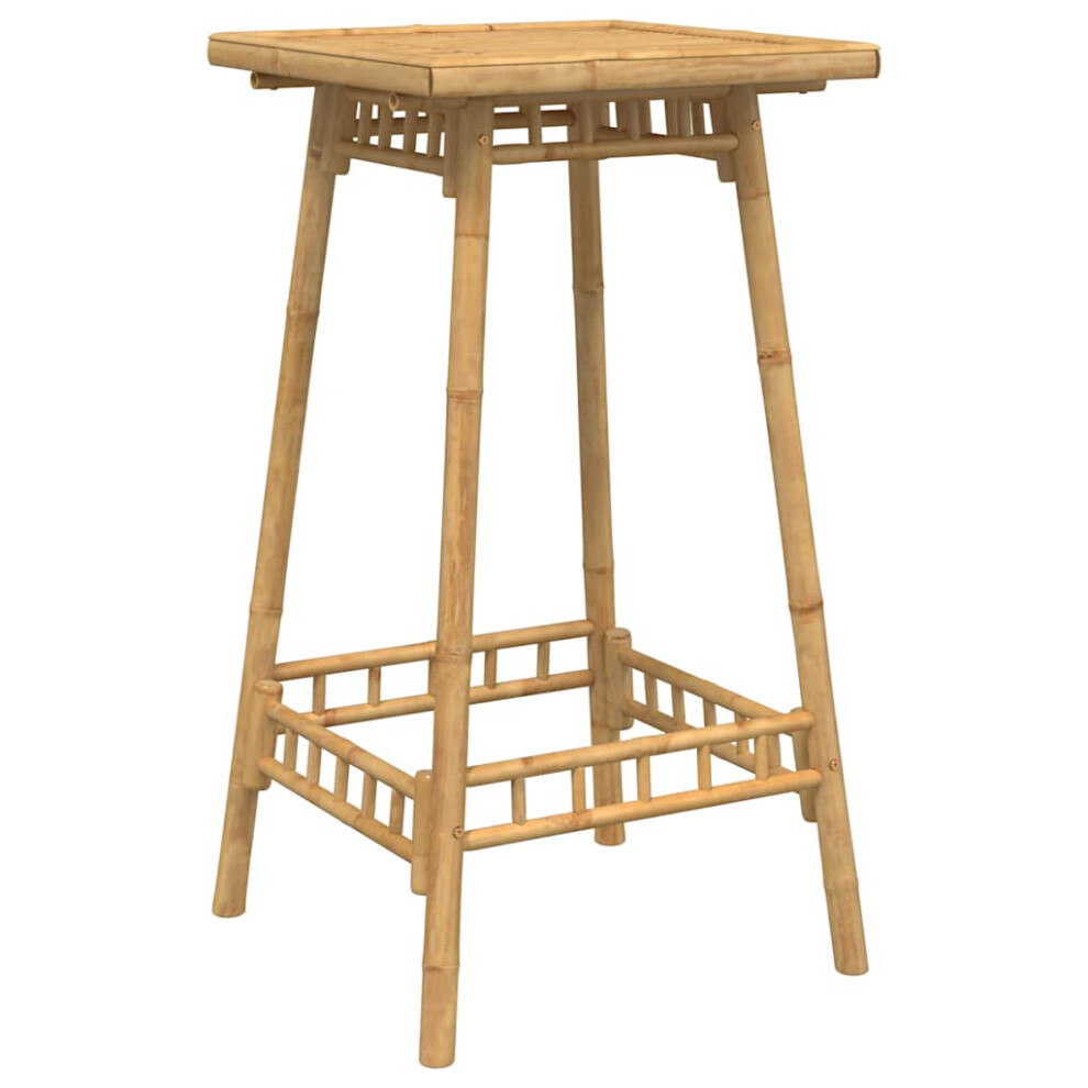 Vidaxl Outdoor Bar Table Square 55X55x100 Cm Bamboo Bar Outside Table