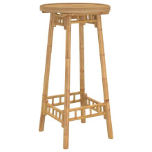 vidaXL Outdoor Bar Table Round 55x100 cm Bamboo bar outside table