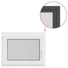 vidaXL Basement Window RISOR 80x70 cm Tilt&Turn DIN Left Anthracite