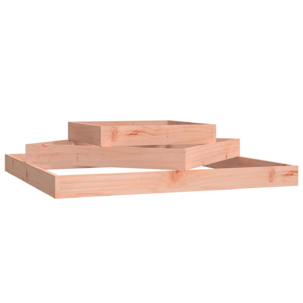 Vidaxl Planter 112X112x27 Cm Solid Wood Douglas Raised Bed Flower Plant Pot