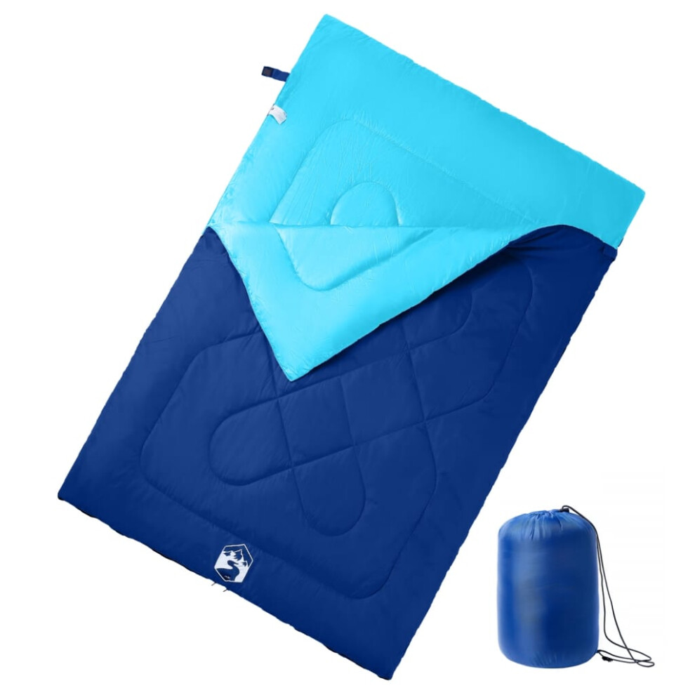 Vidaxl Double Sleeping Bag With Pillows For Adults Camping Hiking 3-4 Seasons