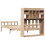 VidaXL vidaXL Bookcase Bed without Mattress Bed 90x190 cm Single Solid Wood Pine 6