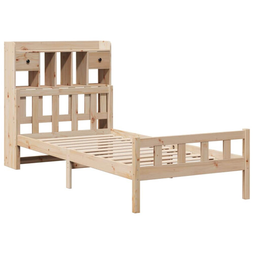 VidaXL vidaXL Bookcase Bed without Mattress Bed 90x190 cm Single Solid Wood Pine 2