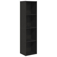 vidaXL Bookshelf Black Oak 36x30x143 cm Engineered Wood bookcase book rack