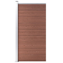 vidaXL Zaunelement WPC 95x186 cm Braun