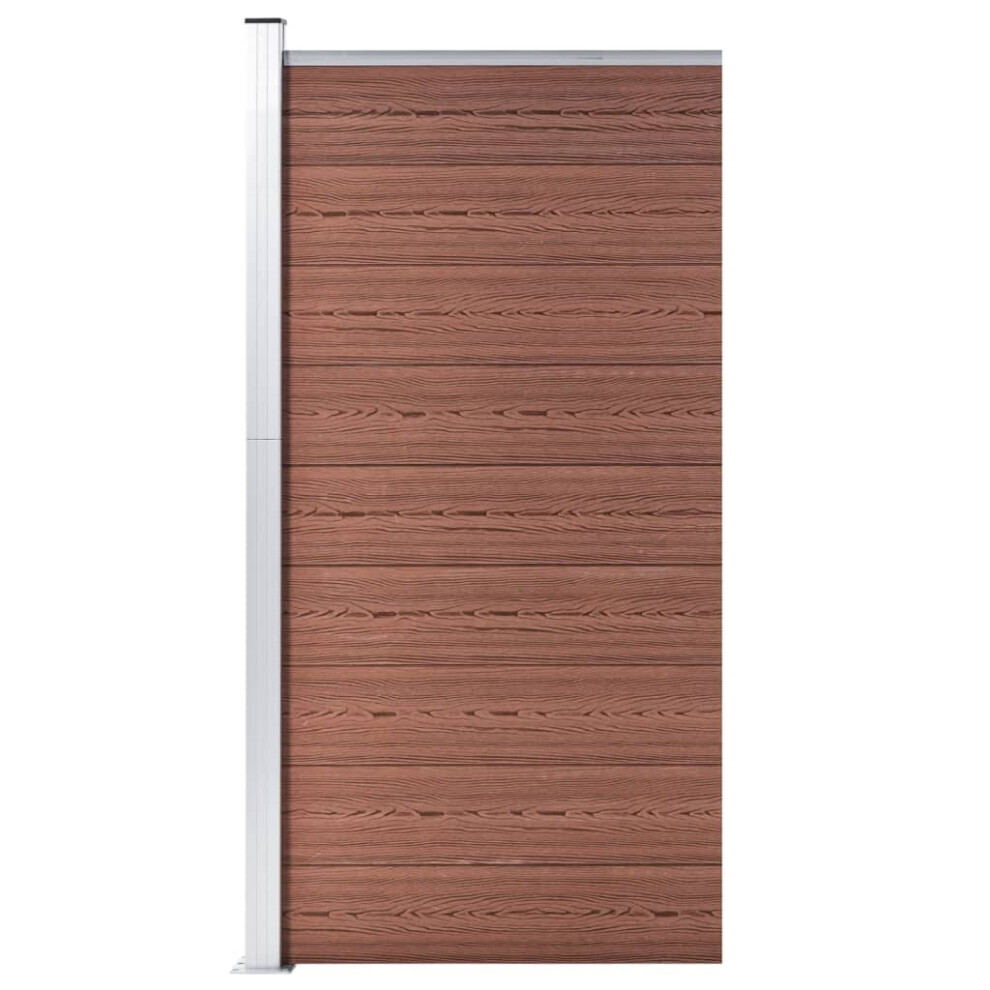 Vidaxl Fence Panel Wpc 95X186 Cm Garden Barrier Edging Fencing Privacy Brown
