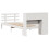 VidaXL vidaXL Bookcase Bed without Mattress Bed White Small Single Solid Wood Pine 6