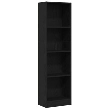 vidaXL Bookcase Black Oak 40x24x143 cm Engineered Wood bookshelf book case