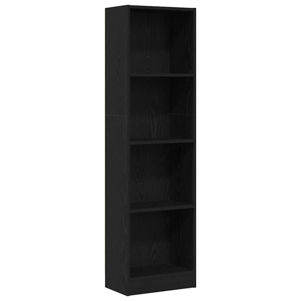 vidaXL Bookcase Black Oak 40x24x143 cm Engineered Wood bookshelf book case-image-OPC-PGMJSDN-NEW