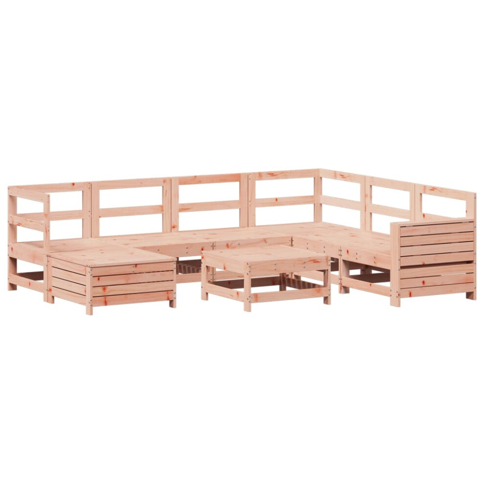 vidaXL Garden Sofa Set 8 Piece Outdoor Sofa Corner Sofa Solid Wood Douglas Fir