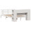 VidaXL vidaXL Bookcase Bed without Mattress Bed Base White 140x190cm Solid Wood Pine 6