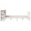 VidaXL vidaXL Bookcase Bed without Mattress Bed Base White 140x190cm Solid Wood Pine 5