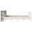 VidaXL vidaXL Bookcase Bed without Mattress Bed Base White 140x200cm Solid Wood Pine 5