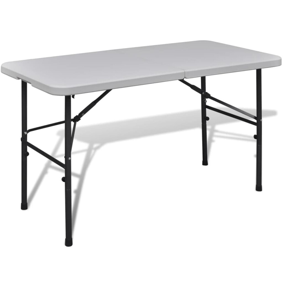 vidaXL Foldable Garden Table Outdoor Table Picnic Dining Table HDPE White