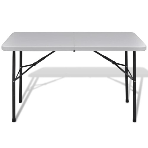 VidaXL vidaXL Foldable Garden Table Outdoor Table Picnic Dining Table HDPE White 1