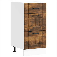 (smoked oak, 40 x 46 x 81.5 cm) vidaXL Oven Cabinets Kitchen Cabinet Oven Unit 2 pcs Kalmar Engineered Wood
