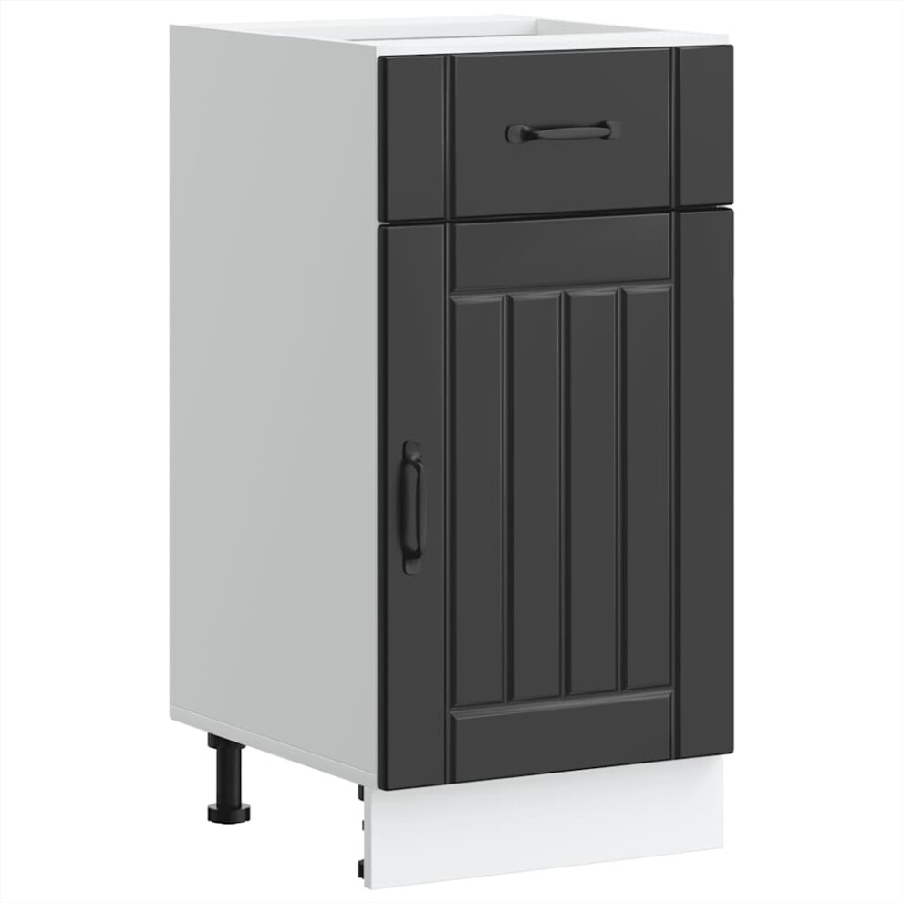 (Black, 40 X 46 X 81.5 Cm) Vidaxl Oven Cabinets Kitchen Cabinet Oven Unit 2 Pcs Kalmar Engineered Wood 8721158420541