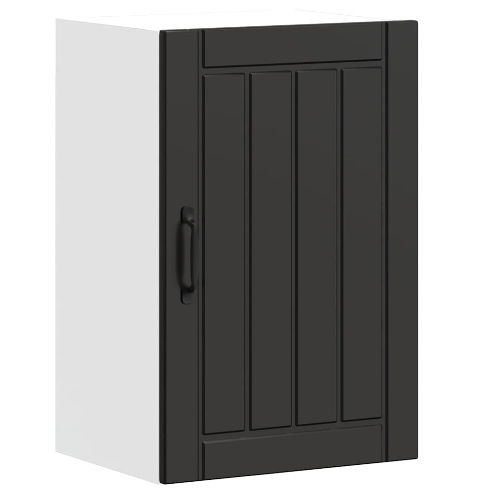 (Black, 40 X 31 X 60 Cm) Vidaxl Oven Cabinets Kitchen Cabinet Oven Unit 2 Pcs Kalmar Engineered Wood 8721158421340