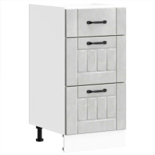 (concrete grey, 40 x 46 x 81.5 cm) vidaXL Oven Cabinets Kitchen Cabinet Oven Unit 2 pcs Kalmar Engineered Wood