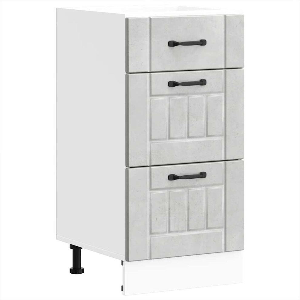 Vidaxl (Concrete Grey, 40 X 46 X 81.5 Cm) Oven Cabinets Kitchen Cabinet Oven Unit 2 Pcs Kalmar Engineered Wood