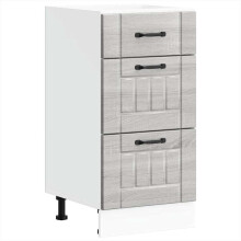 (grey sonoma, 40 x 46 x 81.5 cm) vidaXL Oven Cabinets Kitchen Cabinet Oven Unit 2 pcs Kalmar Engineered Wood