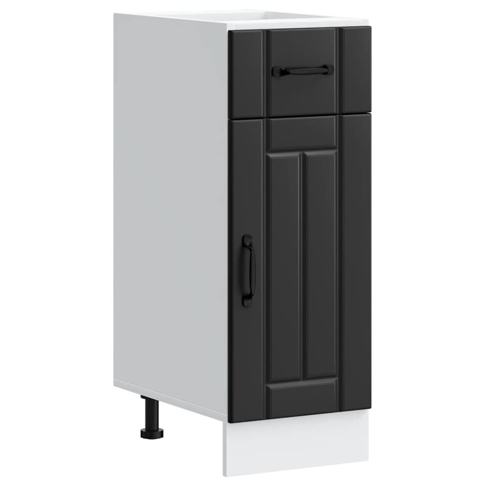 Vidaxl (Black, 30 X 46 X 81.5 Cm) Oven Cabinets Kitchen Cabinet Oven Unit 2 Pcs Kalmar Engineered Wood