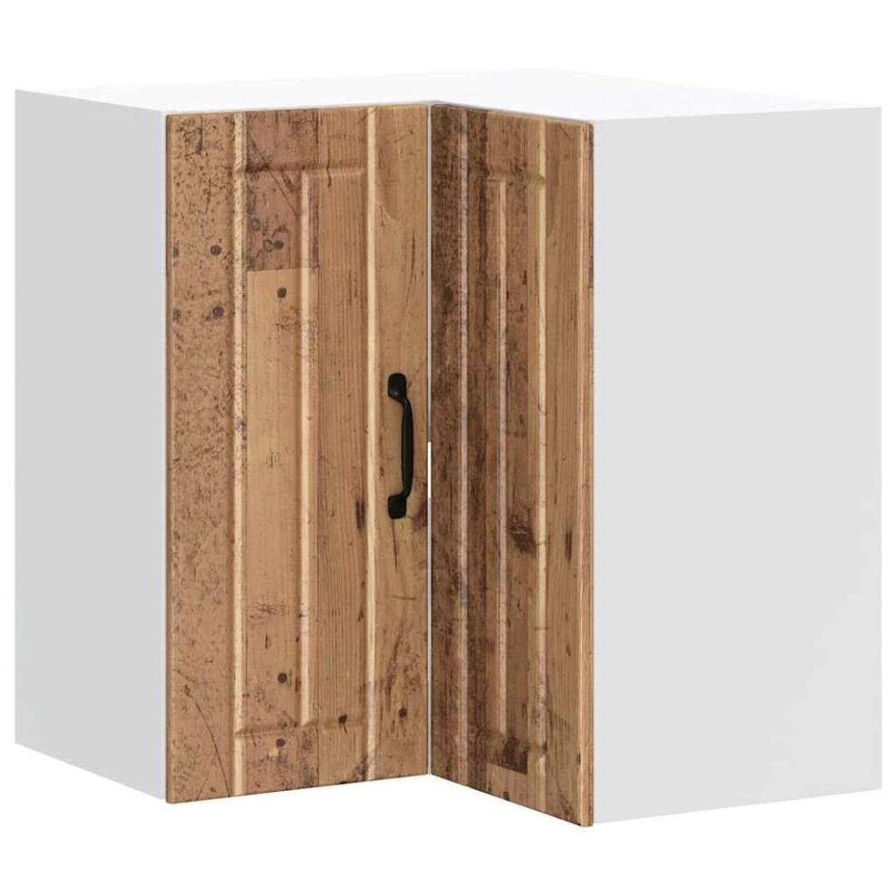 Vidaxl (Old Wood, 57 X 57 X 60 Cm) Oven Cabinets Kitchen Cabinet Oven Unit 2 Pcs Kalmar Engineered Wood