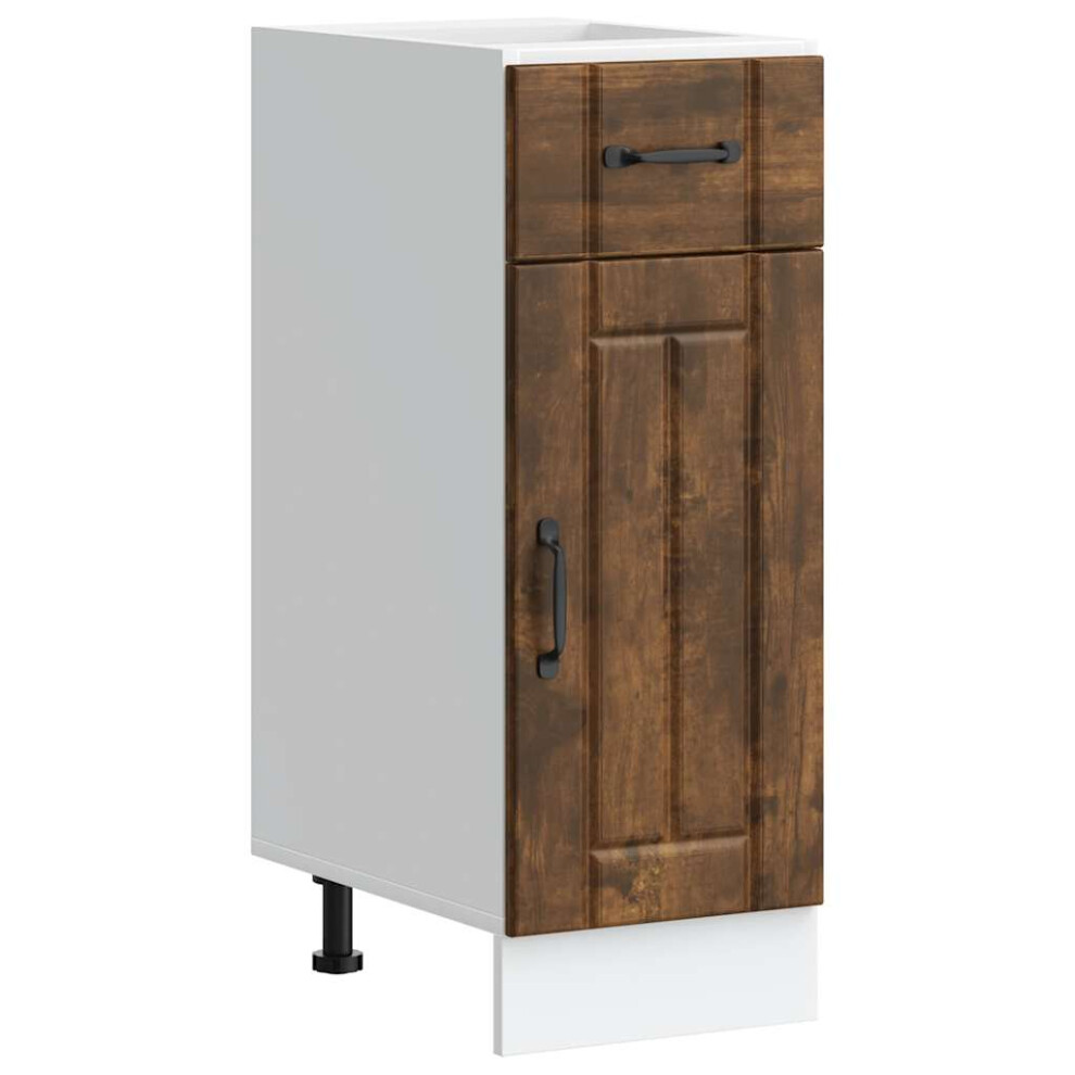 Vidaxl (Smoked Oak, 30 X 46 X 81.5 Cm) Oven Cabinets Kitchen Cabinet Oven Unit 2 Pcs Kalmar Engineered Wood