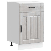(grey sonoma, 50 x 46 x 81.5 cm) vidaXL Oven Cabinets Kitchen Cabinet Oven Unit 2 pcs Kalmar Engineered Wood