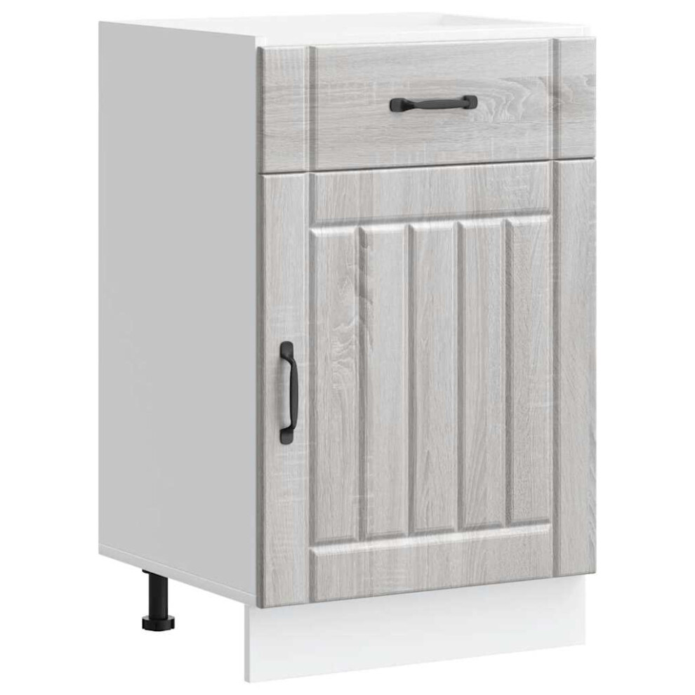 (Grey Sonoma, 50 X 46 X 81.5 Cm) Vidaxl Oven Cabinets Kitchen Cabinet Oven Unit 2 Pcs Kalmar Engineered Wood 8721158420695