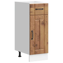 (old wood, 30 x 46 x 81.5 cm) vidaXL Oven Cabinets Kitchen Cabinet Oven Unit 2 pcs Kalmar Engineered Wood