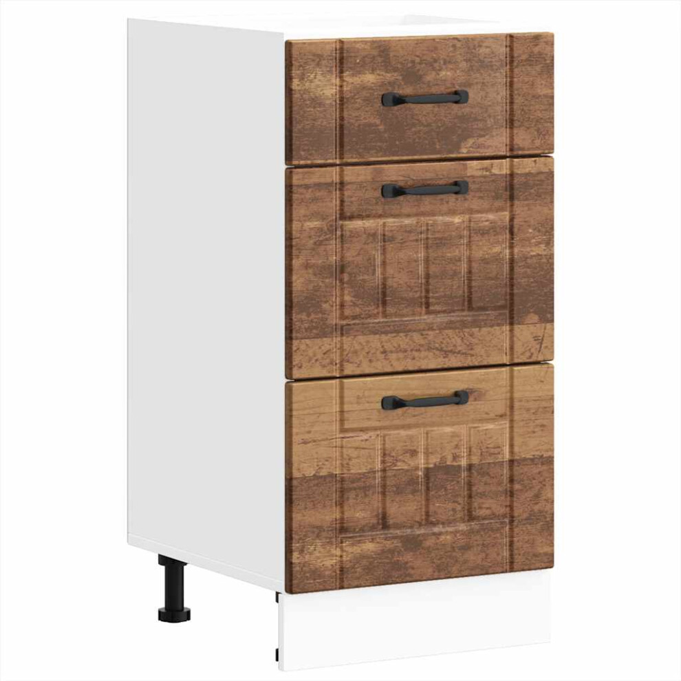 Vidaxl (Old Wood, 40 X 46 X 81.5 Cm) Oven Cabinets Kitchen Cabinet Oven Unit 2 Pcs Kalmar Engineered Wood