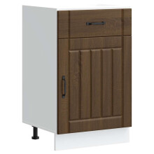 (brown oak, 50 x 46 x 81.5 cm) vidaXL Oven Cabinets Kitchen Cabinet Oven Unit 2 pcs Kalmar Engineered Wood