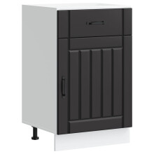 (black, 50 x 46 x 81.5 cm) vidaXL Oven Cabinets Kitchen Cabinet Oven Unit 2 pcs Kalmar Engineered Wood