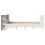 VidaXL vidaXL Bookcase Bed without Mattress Bed Base White 140x190cm Solid Wood Pine 5