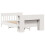 VidaXL vidaXL Bookcase Bed without Mattress Bed Base White 140x190cm Solid Wood Pine 6