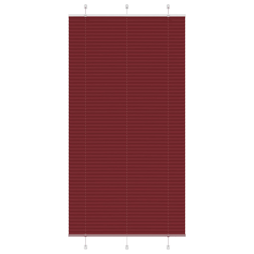 Vidaxl (Bordeaux Red, 105 X 200 Cm) Pleated Blind Anthracite 95X100 Cm Fabric Width 94.4 Cm Polyester