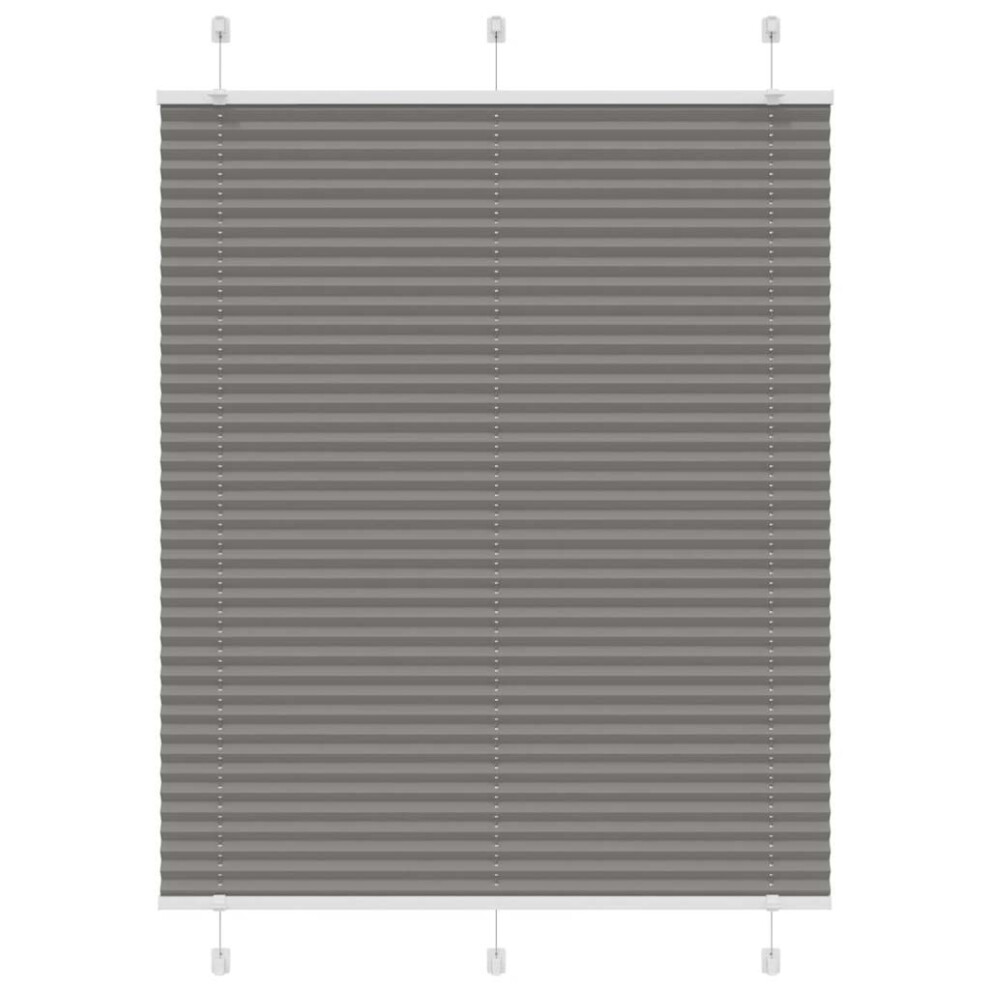 Vidaxl (Anthracite, 105 X 100 Cm) Pleated Blind Anthracite 95X100 Cm Fabric Width 94.4 Cm Polyester