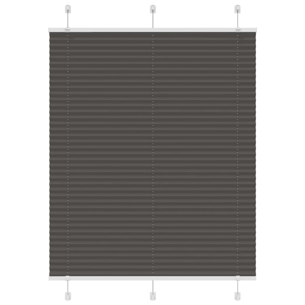 Vidaxl (Black, 105 X 100 Cm) Pleated Blind Anthracite 95X100 Cm Fabric Width 94.4 Cm Polyester